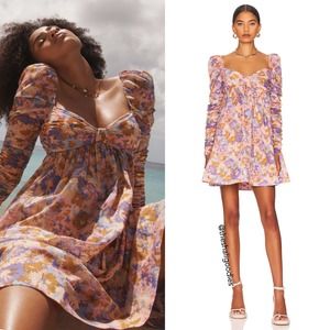 ZIMMERMANN Violet Twist Front Mini Dress Floral